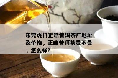 东莞虎门正皓普洱茶厂地址及价格，正皓普洱茶贵不贵，怎么样？