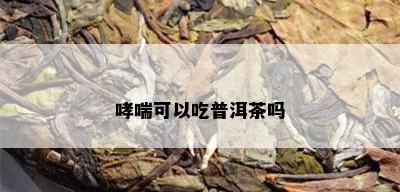 哮喘可以吃普洱茶吗