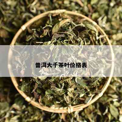 普洱大千茶叶价格表