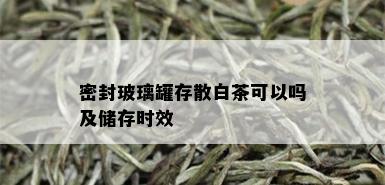 密封玻璃罐存散白茶可以吗及储存时效