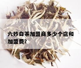 六妙白茶加盟商多少个店和加盟费？