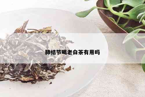 肺结节喝老白茶有用吗