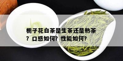 栀子花白茶是生茶还是熟茶？口感如何？性能如何？