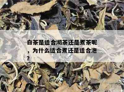 白茶是适合沏茶还是煮茶呢，为什么适合煮还是适合泡？