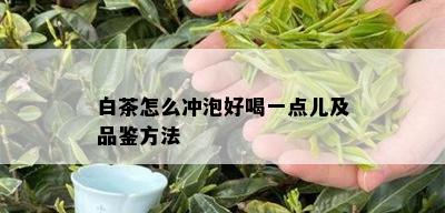 白茶怎么冲泡好喝一点儿及品鉴方法