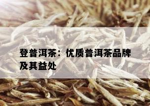 登普洱茶：优质普洱茶品牌及其益处