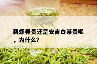 碧螺春贵还是安吉白茶贵呢，为什么？