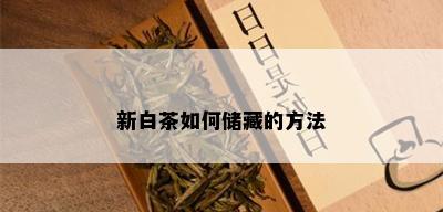 新白茶如何储藏的方法