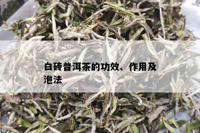 白砖普洱茶的功效、作用及泡法