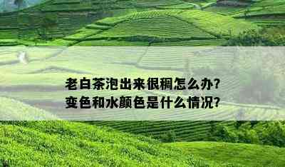 老白茶泡出来很稠怎么办？变色和水颜色是什么情况？