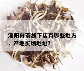 溧阳白茶线下店有哪些地方，产地买场地址？