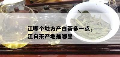 江哪个地方产白茶多一点，江白茶产地是哪里