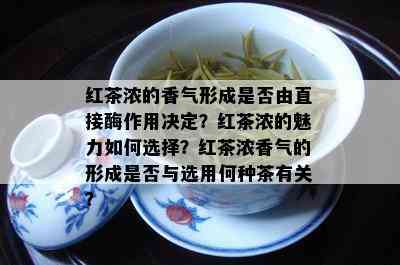 红茶浓的香气形成是否由直接酶作用决定？红茶浓的魅力如何选择？红茶浓香气的形成是否与选用何种茶有关？