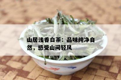 山居浅香白茶：品味纯净自然，感受山间轻风