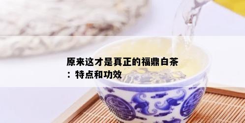 原来这才是真正的福鼎白茶：特点和功效