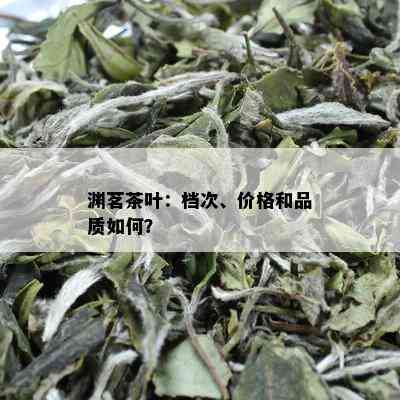 渊茗茶叶：档次、价格和品质如何？