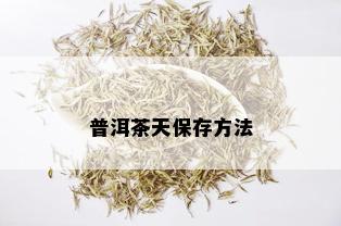 普洱茶天保存方法