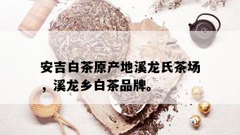 安吉白茶原产地溪龙氏茶场，溪龙乡白茶品牌。