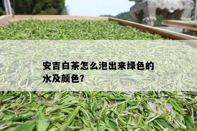 安吉白茶怎么泡出来绿色的水及颜色？