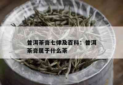 普洱茶膏七律及百科：普洱茶膏属于什么茶