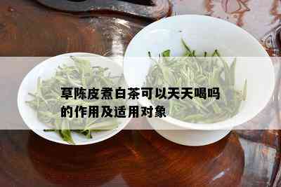 草陈皮煮白茶可以天天喝吗的作用及适用对象