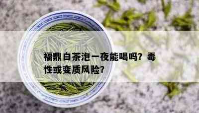 福鼎白茶泡一夜能喝吗？性或变质风险？