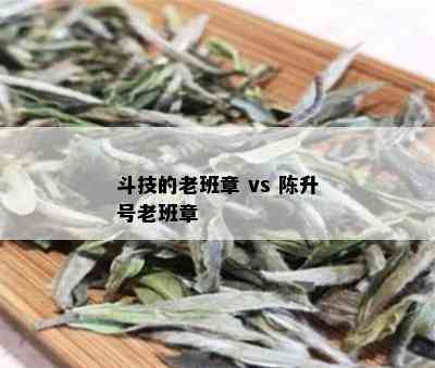 斗技的老班章 vs 陈升号老班章