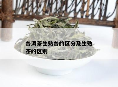 普洱茶生熟普的区分及生熟茶的区别