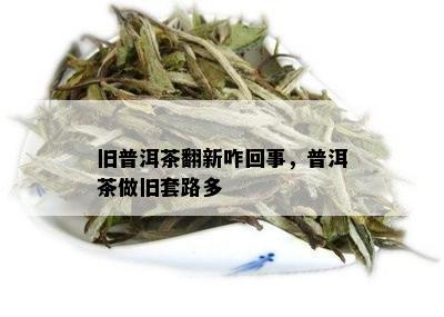 旧普洱茶翻新咋回事，普洱茶做旧套路多