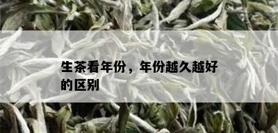 生茶看年份，年份越久越好的区别