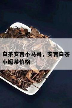 白茶安吉小马哥，安吉白茶小罐茶价格