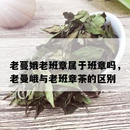 老蔓娥老班章属于班章吗，老曼峨与老班章茶的区别