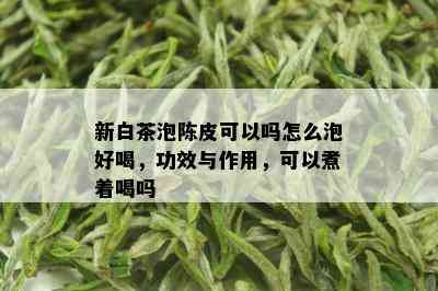 新白茶泡陈皮可以吗怎么泡好喝，功效与作用，可以煮着喝吗