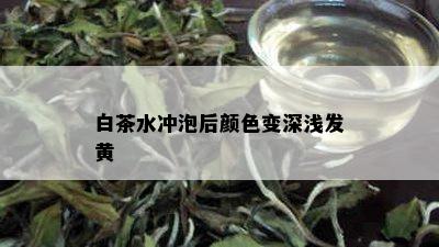 白茶水冲泡后颜色变深浅发黄