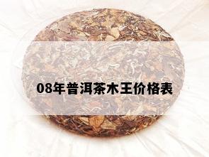 08年普洱茶木王价格表