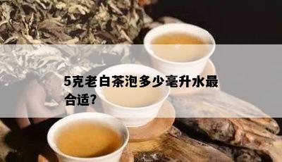 5克老白茶泡多少毫升水最合适？