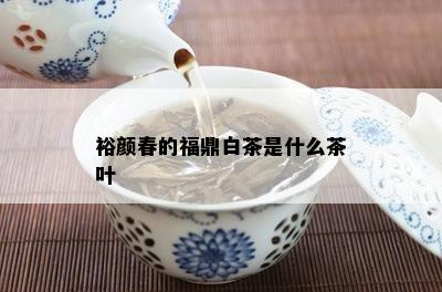 裕颜春的福鼎白茶是什么茶叶