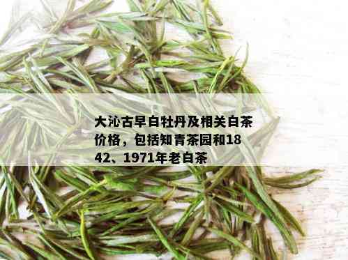 大沁古早白牡丹及相关白茶价格，包括知青茶园和1842、1971年老白茶