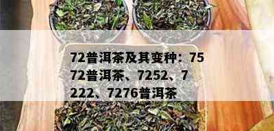 72普洱茶及其变种：7572普洱茶、7252、7222、7276普洱茶