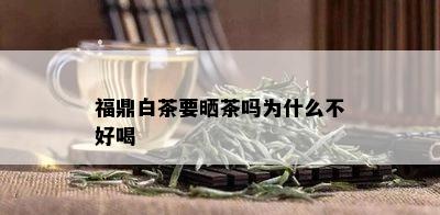 福鼎白茶要晒茶吗为什么不好喝