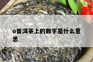 o普洱茶上的数字是什么意思