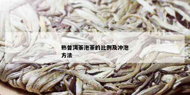 熟普洱茶泡茶的比例及冲泡方法