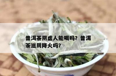 普洱茶阴虚人能喝吗？普洱茶滋阴降火吗？