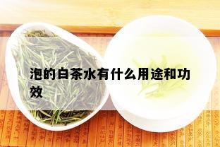 泡的白茶水有什么用途和功效