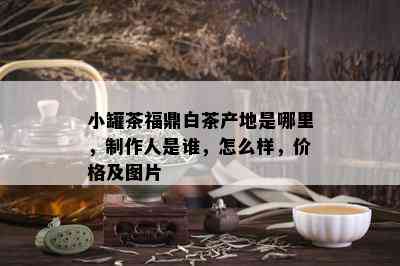 小罐茶福鼎白茶产地是哪里，制作人是谁，怎么样，价格及图片