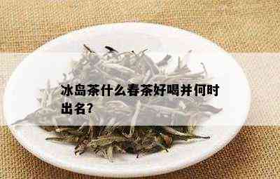 冰岛茶什么春茶好喝并何时出名？