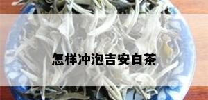 怎样冲泡吉安白茶