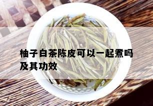 柚子白茶陈皮可以一起煮吗及其功效