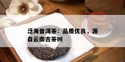 泛海普洱茶：品质优良，源自云南古茶树