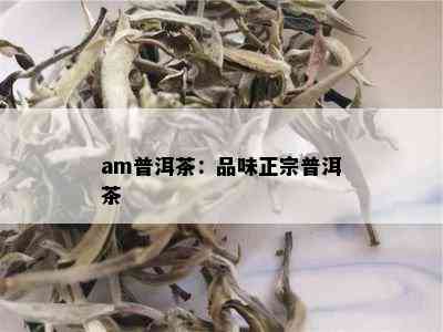 am普洱茶：品味正宗普洱茶